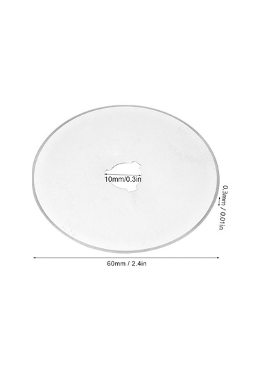 Fortunelane 10 Adet Sks-7 Rulman Testere Bıçağı, 60mm Kumaş-kağıt Kesici Seti, Dayanıklı Ve Pürüzsüz Kesim
