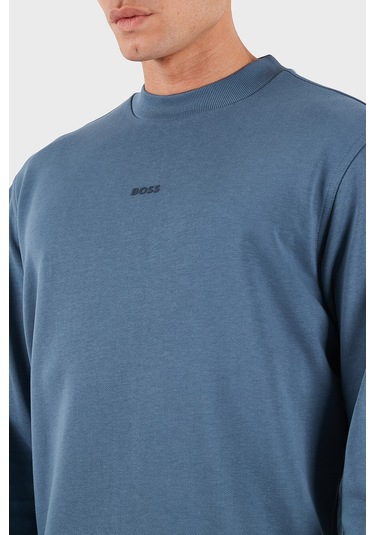 Boss Erkek Sweat 50514541 495 Mavi Mavi