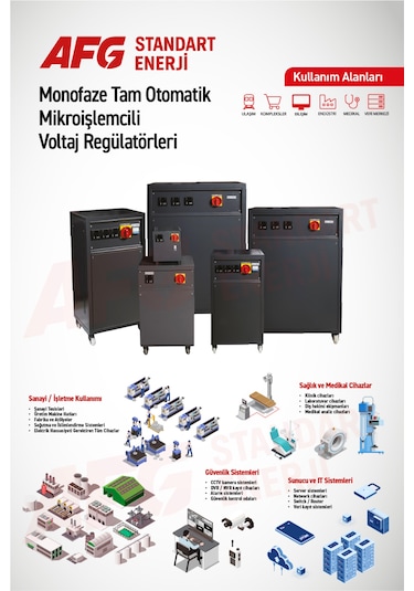 3.5 Kva Monofaze Tam Otomatik Mikroişlemcili Voltaj Regülatörü