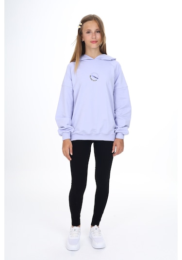 Toontoy Kız Çocuk Baskılı Taytlı Takım Koyu Mavi