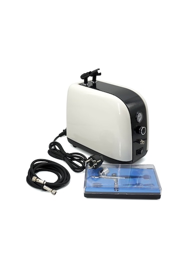 Rox 0067 Profesyonel Airbrush Kompresör Mini Boya Tabancası  Seti