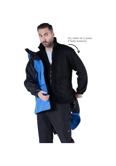 3'ü Bir Arada Kaban Saks Mavi - Siyah