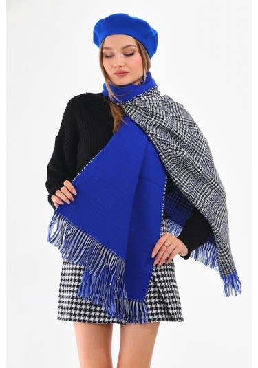 Keçe Ressam Atkı 2.li Set Saks Saks Mavisi