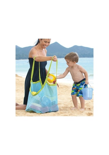 Didadodo Katlanır Plaj Çantası Çocuk Oyuncak Saklama Torbası - Geniş Ağ Yapılı, Dayanıklı Yeşil Yeşil