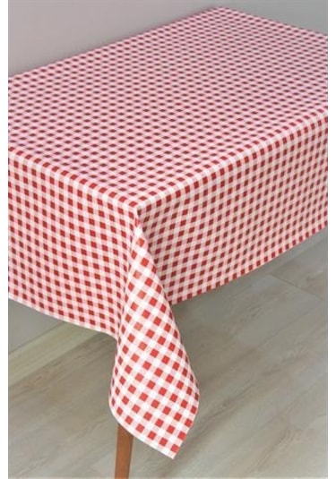 Elyaf Astarlı Silinebilir Muşamba Masa Örtüsü Minipötikare-kırmızı