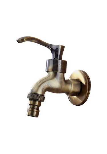 Trendooze Homyl Banyo İçin Su Musluğu Kapalı Açık Musluk Bahçe Model Bronz Renk Bronz