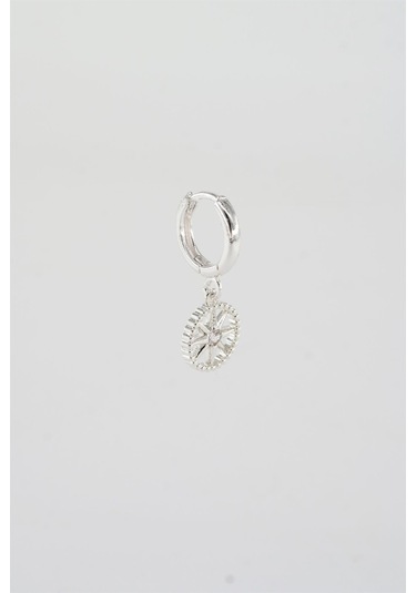 Kadın Kendi Tarzını Oluştur Zirkon Taşlı Kuzey Yıldızı Figürlü 1 Adet Küpe-3715 Gümüş