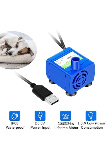 Ecronicword Evcil Hayvan İçme Çeşmesi Su Pompası İçme Çeşmesi