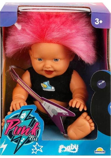 Punk Nil Bebek 23 Cm 23495 Pembe Kirpi Saç