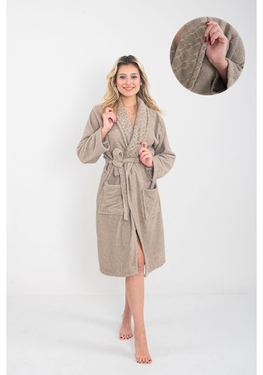 Güvenal Soft Unisex Bornoz 2 Kahverengi