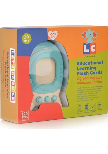 Öğretici İngilizce Konuşan Flash Kartlar Mavi