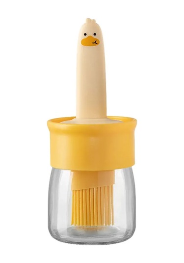 Padalink Cam Ve Silikon Barbekü Yağ Dağıtıcı - Isı Dayanıklı Yemek Grubu Fırça İle Entegre Outdoor Yağ Botu Çok Renkli