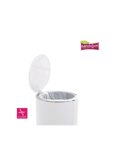 Primanova Lenox Pedallı Çöp Kovası 5 Lt Beyaz