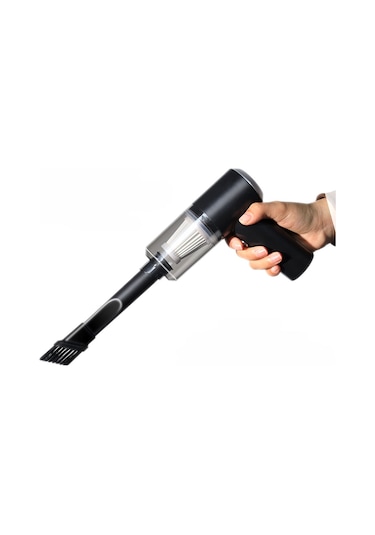 Ranyeek Kablosuz El Fırçası Süpürge, 120w 6000pa Güçlü Emme, Led Işık, 2000mah Batarya, Araç/ev/ofis Kullanıma Uygun, Siyah Islak-kuru İkili Kullanım
