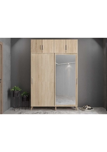 Panama Sürgülü Yüklüklü Portmanto Vestiyer Ayakkabılık M 140 Cm