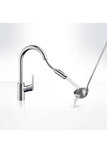 Hansgrohe Tek Kollu Eviye Bataryası Focus M41 240. Çekilebilir El