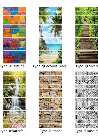 Tenfowee 13 Adet Taş Desenli 3d Merdiven Sticker - 18x100cm Pvc Materyal, Kolay Uygulama, Ev Dekorasyonu Diğer