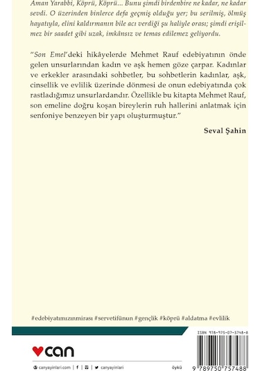 Son Emel (Günümüz Türkçesiyle) - Mehmet Rauf  - Can Yayınları