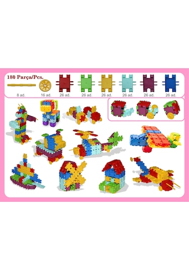 King Kids Eğitici Yapı Blokları 108 Parça