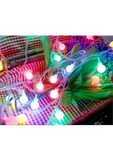 Geeroyoo Renkli Led Yıldız Ve Kristal Küre Işık Zinciri, Usb Güçlü, 6 Metre 40 Işık, Dış Mekan Dekorasyonu Diğer