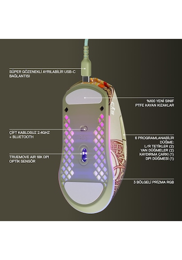 Steelseries Cs2 Dragon Lore Edition Wireless Kablosuz Oyuncu Mouse Diğer