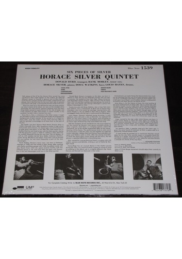 Horace Silver Quintet - 6 Pieces Of Silver - 33 Lp Albüm