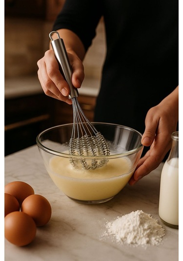 Tel Çırpıcı I Kek Çırpıcı I Paslanmaz Çelik Çırpıcı I Top Çırpıcı I Örgü Çırpıcı Beyaz - Gümüş