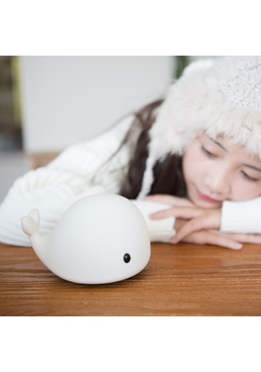 Wezone Deniz Balığı Şekilli Usb Şarjlı Led Gece Lambası, 7 Renkli Silikon Oyuncak, Dokunmatik Kontrol, 8 Saat Kullanim Süresi Diğer