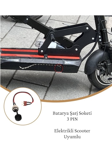 Onvo 0v 07 -o8/11- 012 Plus Uyumlu Şarj Soketi Elektrikli Scooter