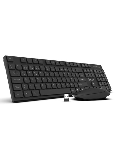 Inca Iws-537 Wireless Slim Design Soft Touch Q Keyboard&mouse Se