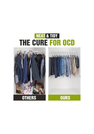 Tongdashop 20 Paket Siyah Z Tipi Metal Pantolon Askısı Pas Önleyici Maksimum Alan Tasarrufu siyah