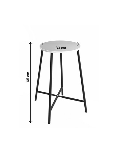 Bar Sandalyesi Bar Taburesi Mutfak Sandalyesi Beyaz 1523