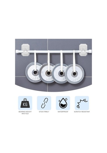 Ulzyvf Tutucuları,c Siyah Perde Perde Gerektirmeyen Delme Çubuğu Çubuğu Braketi Adet Qg Siyah