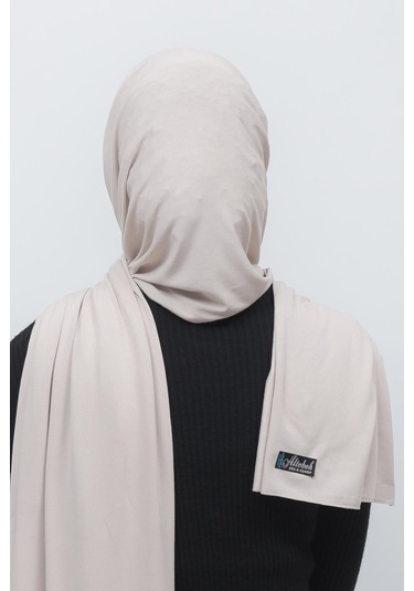 Penye Şal Düz Açık Krem