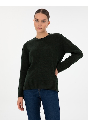 Pierre Cardin Kadın Koyu Yeşil Kazak /triko 50316310-vr079 Koyu Yeşil