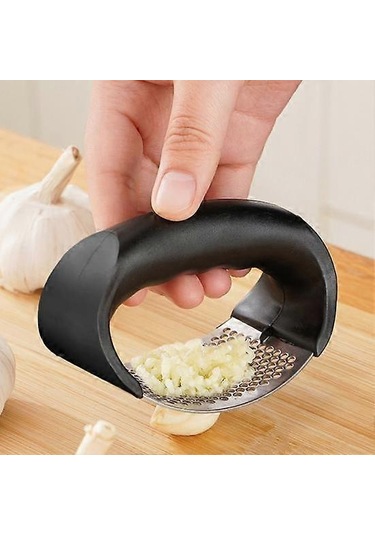 Paslanmaz Çelik Sarımsak Presi Salıncak Tutma Saplı Bulaşık Makinesinde Yıkanabilir Sarımsak Presi Doğrayıcı Kıyma Makinesi Kırıcı Kıyma Aletleri Mutfak Aletlerisiyah Siyah
