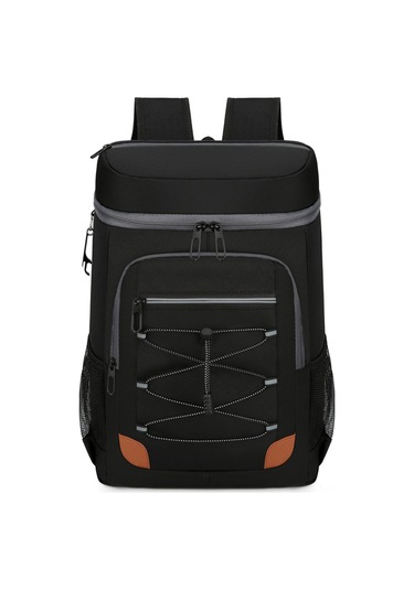 Qingmipy Sıcak-soguk Tutan Çift Katlı Aluminyum Folyolu Outdoor Piknik Sırt Çantası, Su Geçirmez Oxford Kumaşı, 32x46x19cm Siyah Çok Renkli