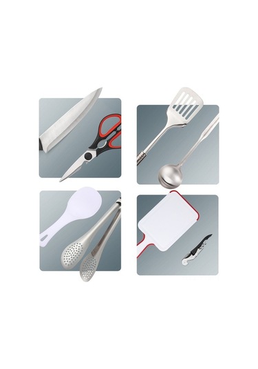 Dancemonkey 9 Parçalık Paslanmaz Çelik Kamp Mutfak Seti - Renkli Seyahat Ekipmanları, Taşınabilir Piknik Aksesuarları Çok Renkli