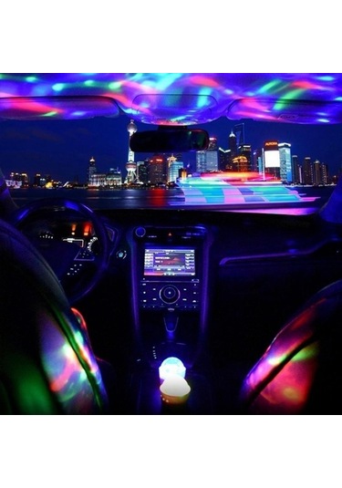İç Mini Usb Gece Arabası Oto Dj Sahne Işığı Lambası Led Aydınlatma Atmosferi