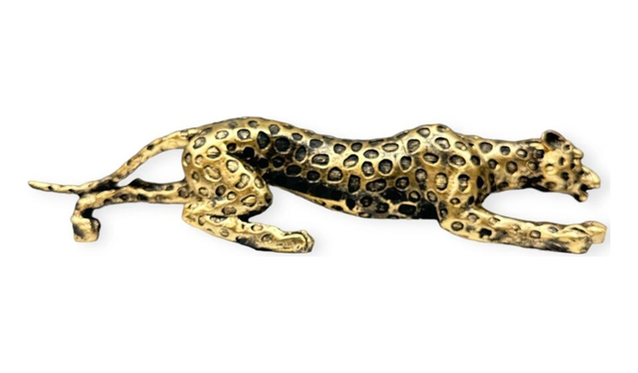 Dekoratif Polyester Leopar Biblo Gold-eskitme