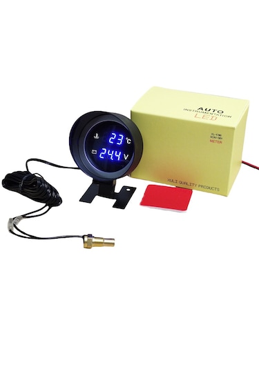 Voltaj Su Sıcaklık Göstergesi + 16mm Su Sıcaklık Fişi