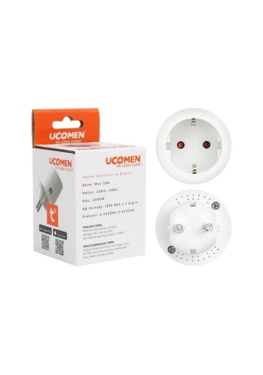 Ucomen Pa-geba-01sw 10 Amper Wifi Tuya Destekli Akıllı Priz 5023