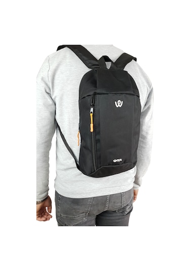 Unisex Siyah Kamp Bisiklet Yürüyüş Mini Sırt Çantası Siyah