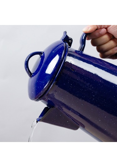 Xindoker Dayanıklı Emaye Kahve Su Isıtıcısı - 0.8l Mavi Retro Tasarım, Mutfak Ve Kamp İçin İdeal