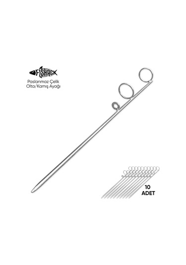 Olta Kamış Ayağı - Paslanmaz Çelik - Fishack - Galvaniz Kaplamalı - 10'lu