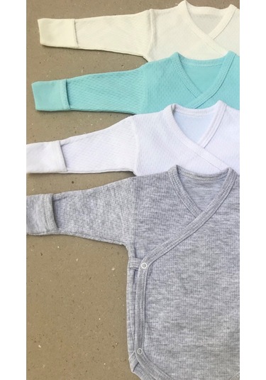 Özdemirlitekstil Bebelino Çıtçıtlı Badi Kruvaze (4 Lü Paket) (456578429) Çok Renkli