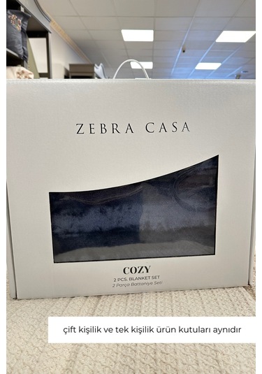 Zebracasa Cozy Tek Kişilik Battaniye Takımı Krem