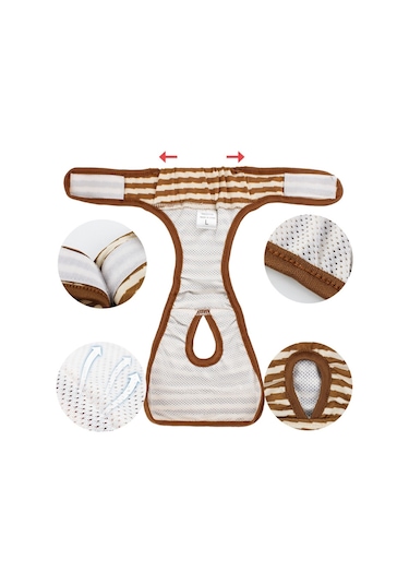 Pet Çizgili Fizyolojik Pantolon Köpek Adet Pantolonu, Boyut: S Mavi