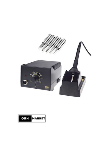 936 Isı Ayarlı Lehimleme İstasyonu – 5 Yedek Uçlu Profesyonel Elektronik Tamir Seti