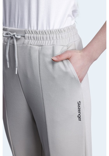 Slazenger Korbın 2 Li Set Kadın Cepli Eşofman Altı Siyah -taş Gri